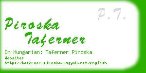 piroska taferner business card